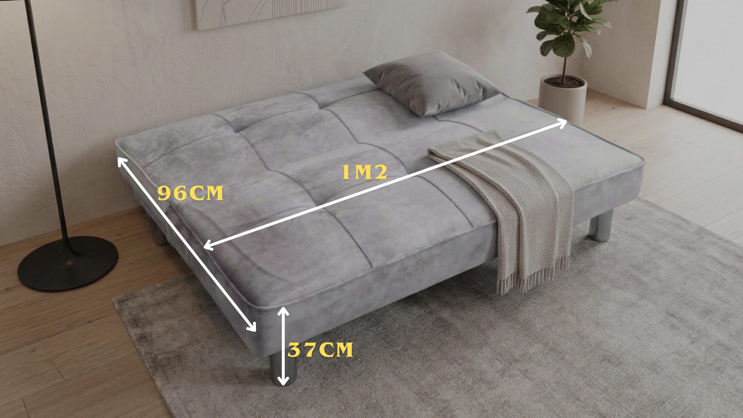 Bản vẽ quy cách Sofa Bed 1m2 - Ảnh 2
