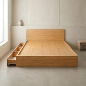 Giường Bệt Gỗ Đa Năng 6 Khoang Chứa Đồ (3 Ngăn Kéo & 3 Cánh Lật)