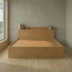 Giường Bệt Gỗ Hiện Đại Thiết Kế Đầu Giường Dạng Kệ Phẳng