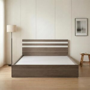 Giường Bệt Gỗ Hiện Đại Đầu Giường Sọc Trắng Accent