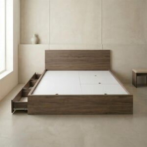 Giường Bệt Gỗ Đa Năng 6 Khoang Chứa Đồ (3 Ngăn Kéo & 3 Cánh Lật)