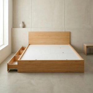 Giường Bệt Gỗ Đa Năng 6 Khoang Chứa Đồ (3 Ngăn Kéo & 3 Cánh Lật)