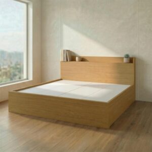 Giường Bệt Gỗ Hiện Đại Thiết Kế Đầu Giường Dạng Kệ Phẳng