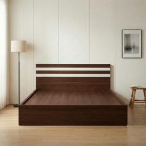 Giường Bệt Gỗ Hiện Đại Đầu Giường Sọc Trắng Accent