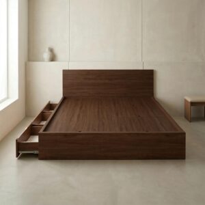 Giường Bệt Gỗ Đa Năng 6 Khoang Chứa Đồ (3 Ngăn Kéo & 3 Cánh Lật)