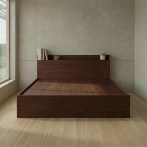 Giường Bệt Gỗ Hiện Đại Thiết Kế Đầu Giường Dạng Kệ Phẳng