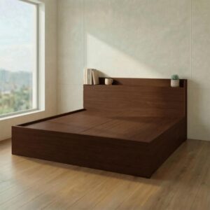 Giường Bệt Gỗ Hiện Đại Thiết Kế Đầu Giường Dạng Kệ Phẳng