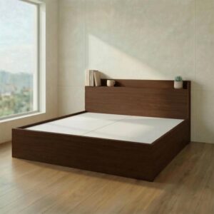 Giường Bệt Gỗ Hiện Đại Thiết Kế Đầu Giường Dạng Kệ Phẳng