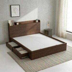 Giường Bệt Gỗ Hiện Đại Thiết Kế Đầu Giường Dạng Kệ Phẳng