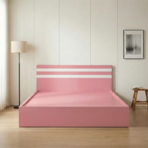 Giường Bệt Gỗ Hiện Đại Đầu Giường Sọc Trắng Accent