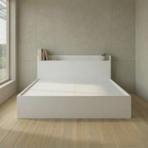 Giường Bệt Gỗ Hiện Đại Thiết Kế Đầu Giường Dạng Kệ Phẳng