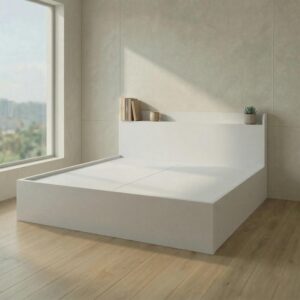 Giường Bệt Gỗ Hiện Đại Thiết Kế Đầu Giường Dạng Kệ Phẳng