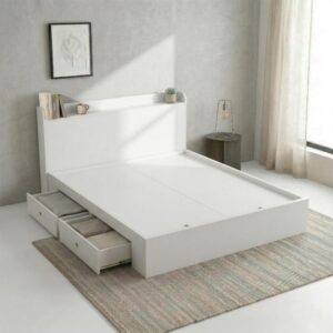 Giường Bệt Gỗ Hiện Đại Thiết Kế Đầu Giường Dạng Kệ Phẳng