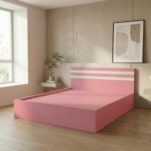 Giường Bệt Gỗ Hiện Đại Đầu Giường Sọc Trắng Accent