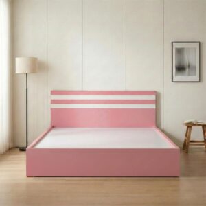 Giường Bệt Gỗ Hiện Đại Đầu Giường Sọc Trắng Accent