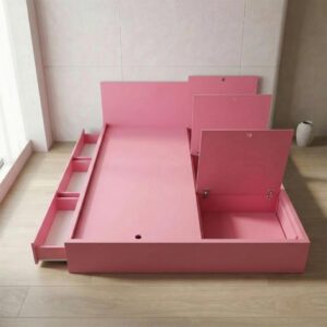 Giường Bệt Gỗ Đa Năng 6 Khoang Chứa Đồ (3 Ngăn Kéo & 3 Cánh Lật)