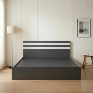 Giường Bệt Gỗ Hiện Đại Đầu Giường Sọc Trắng Accent