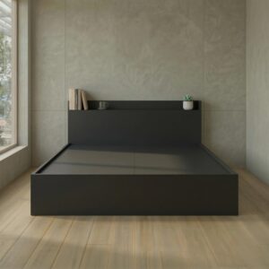 Giường Bệt Gỗ Hiện Đại Thiết Kế Đầu Giường Dạng Kệ Phẳng