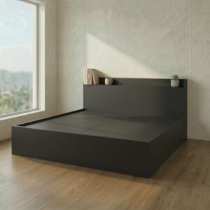 Giường Bệt Gỗ Hiện Đại Thiết Kế Đầu Giường Dạng Kệ Phẳng