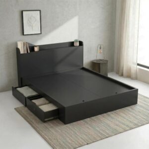 Giường Bệt Gỗ Hiện Đại Thiết Kế Đầu Giường Dạng Kệ Phẳng