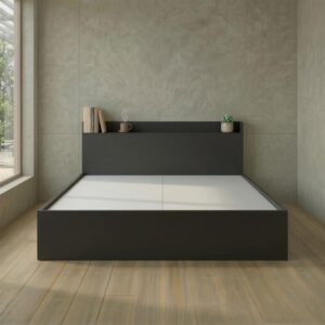 Giường Bệt Gỗ Hiện Đại Thiết Kế Đầu Giường Dạng Kệ Phẳng