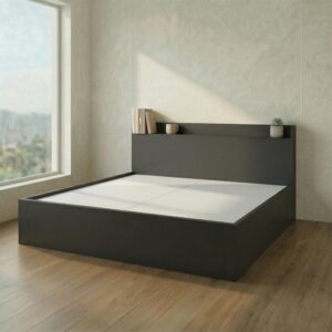 Giường Bệt Gỗ Hiện Đại Thiết Kế Đầu Giường Dạng Kệ Phẳng