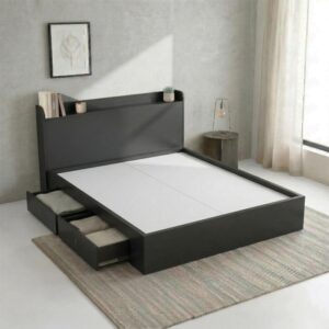 Giường Bệt Gỗ Hiện Đại Thiết Kế Đầu Giường Dạng Kệ Phẳng