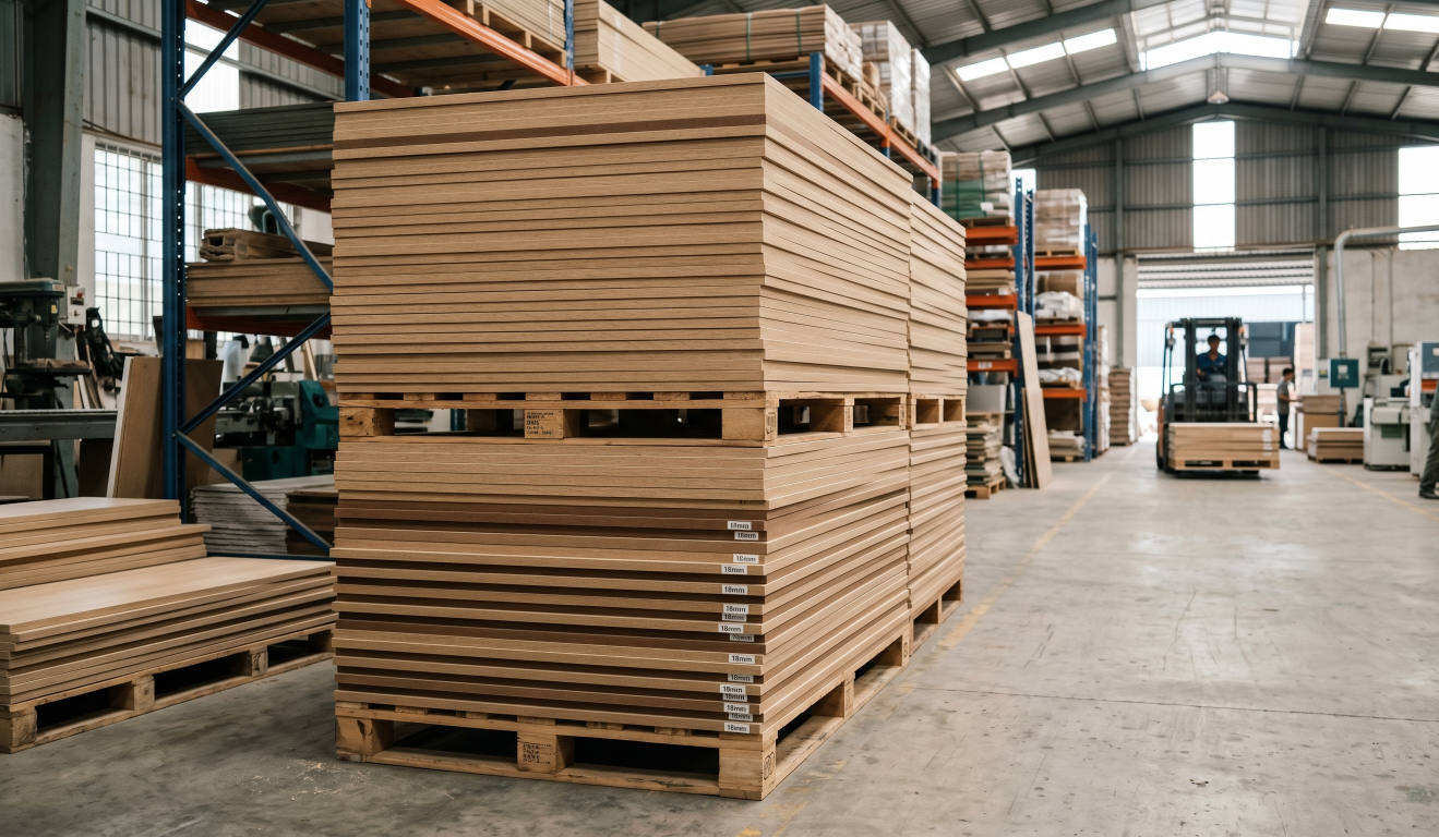 Nhãn chứng nhận tiêu chuẩn E1 châu Âu trên tấm gỗ công nghiệp