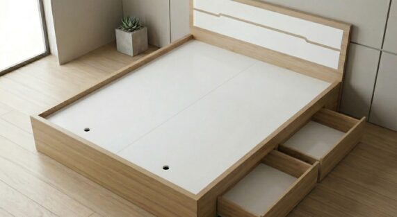 Giường bệt có ngăn kéo lưu trữ đồ dùng thông minh cho phòng nhỏ